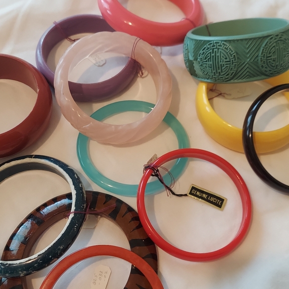 Colorful Bangle Bracelet Lot of 10 - Various Colors, Widths, Materials - - Picture 4 of 7